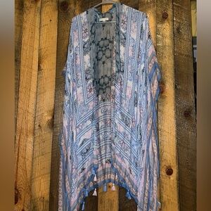 Woven heart kimono